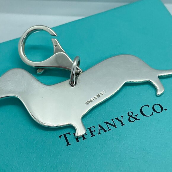 Tiffany & Co. Dachshund Weiner Dog Sterling Silver Keychain Charm - Picture 7 of 9